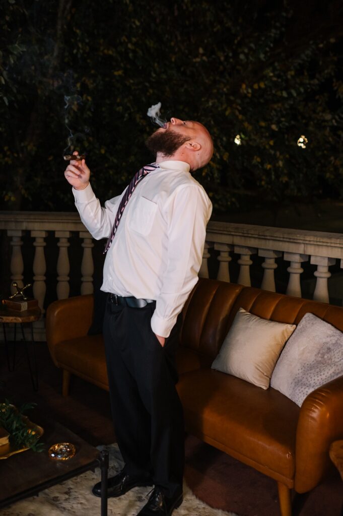 custom cigar lounge wedding reception virginia wedding